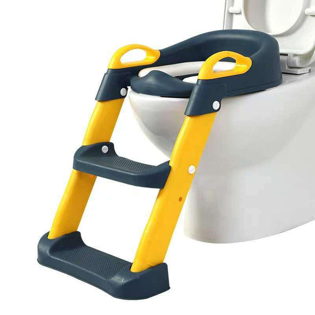 FOLDING POTTY SEAT FOR TODDLERS' SAFE TOILET TRAINING WITH STEPS