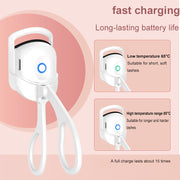 ShopNBuy Curler Portable Electric Heated Comb Eye Lash Long Lasting Eyelashes Curls Thermal Eyelash Curler Makeup Tools Heated Eyelash Curlers,Rechargeable Electric Eyelash Curler,Handheld Eyelash Heat