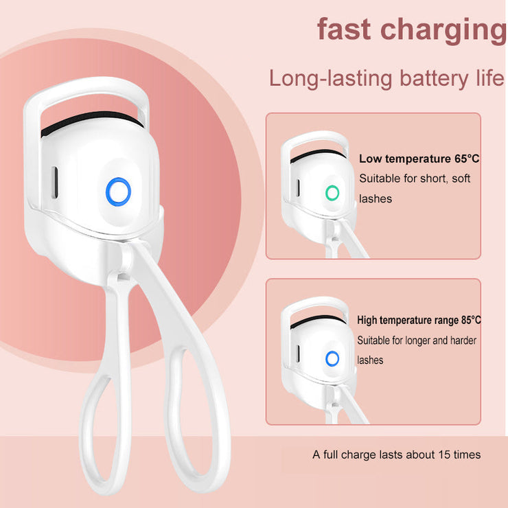 ShopNBuy Curler Portable Electric Heated Comb Eye Lash Long Lasting Eyelashes Curls Thermal Eyelash Curler Makeup Tools Heated Eyelash Curlers,Rechargeable Electric Eyelash Curler,Handheld Eyelash Heat