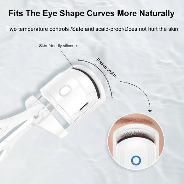 ShopNBuy Curler Portable Electric Heated Comb Eye Lash Long Lasting Eyelashes Curls Thermal Eyelash Curler Makeup Tools Heated Eyelash Curlers,Rechargeable Electric Eyelash Curler,Handheld Eyelash Heat