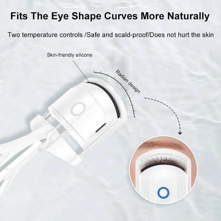 ShopNBuy Curler Portable Electric Heated Comb Eye Lash Long Lasting Eyelashes Curls Thermal Eyelash Curler Makeup Tools Heated Eyelash Curlers,Rechargeable Electric Eyelash Curler,Handheld Eyelash Heat