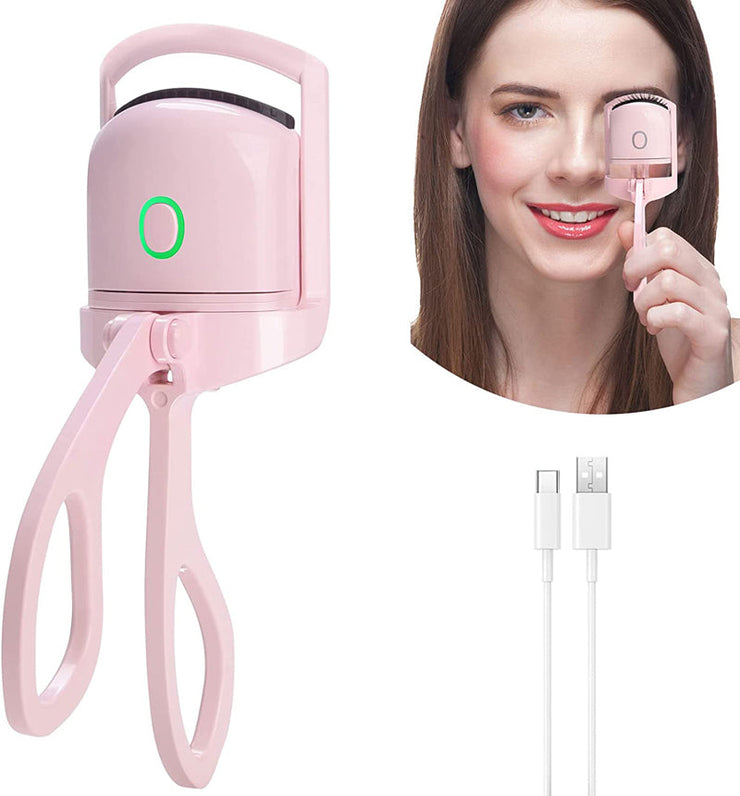 ShopNBuy Curler Portable Electric Heated Comb Eye Lash Long Lasting Eyelashes Curls Thermal Eyelash Curler Makeup Tools Heated Eyelash Curlers,Rechargeable Electric Eyelash Curler,Handheld Eyelash Heat