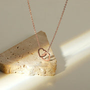 Rotating Rose Box  with Engraved Heart Necklace