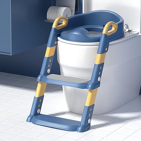 FOLDING POTTY SEAT FOR TODDLERS' SAFE TOILET TRAINING WITH STEPS