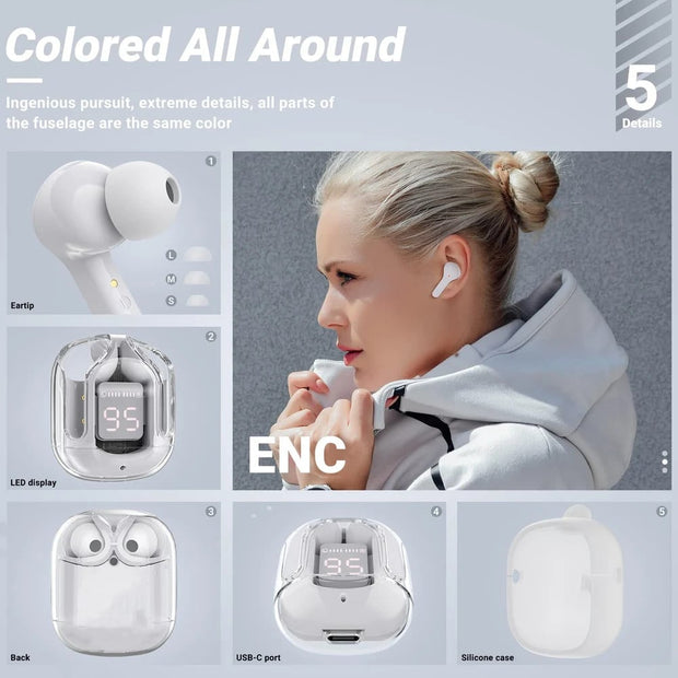 ShopNBuy | T6 Crystal Wireless Earphones