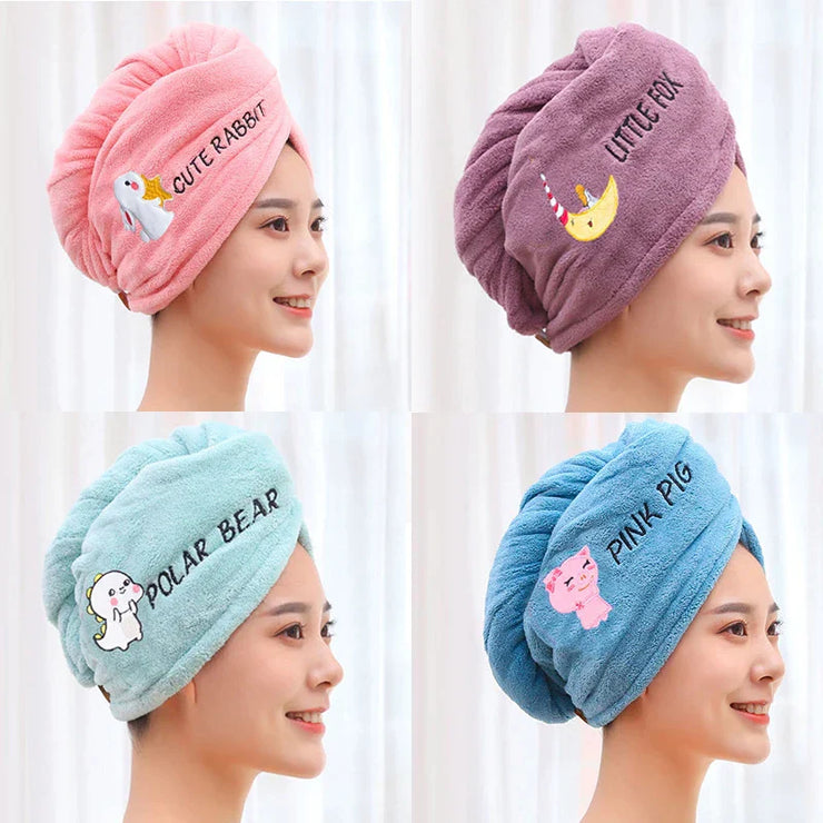HAIR DRYING CAP TOWEL