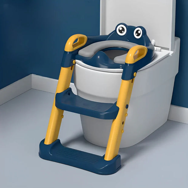 FOLDING POTTY SEAT FOR TODDLERS' SAFE TOILET TRAINING WITH STEPS