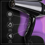 Wahl 5439-024 Super Dry Professional Styling Hair Dryer, Black